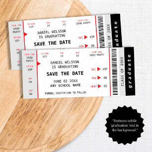 Save The Date Concert Ticket Music Gig Graduation Unique 2025