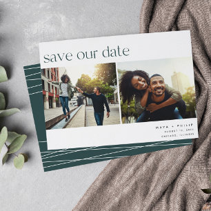 Save The Date Connexion   Photo moderne Décontracté à deux photo