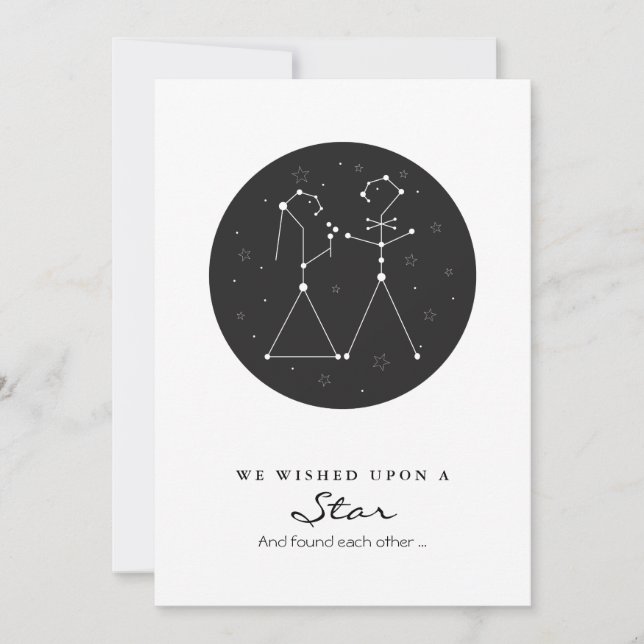 Save The Date Constellation Bride et Groom Enregistrer la date (Devant)