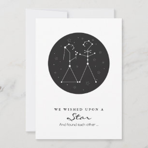 Save The Date Constellation Bride et Groom Enregistrer la date