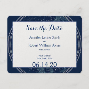 Save The Date Constellation Nuit Ciel Mariage Enregistrer la dat