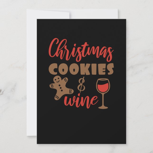 Save The Date Cookies de Noël et vin (Devant)