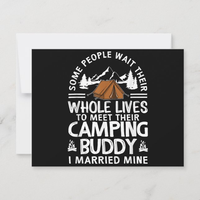 Save The Date Cool Camping Buddies Cadeau Pour Hommes Femmes Mar (Devant)