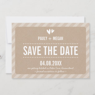 Save The Date COOL SIMPLE ENREGISTRER LA DATE nature type blanc 