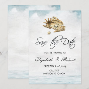 Save The Date Coquillages,Mer,Script