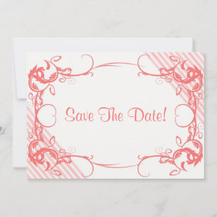 Save The Date Corail Fancy Enregistrer La Date