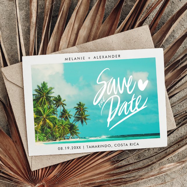 Save The Date Costa Rica Beach Destination Mariage Enregistrer l (Créateur téléchargé)