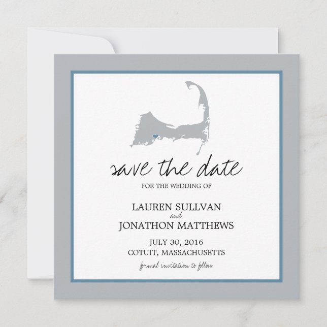 Save The Date Cotuit Cape Cod Wedding Enregistrer la date (Devant)