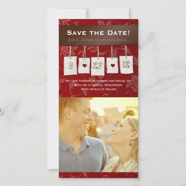 Save The Date Couleur ajustable : do-it-yourself enregistrer la  (Devant)