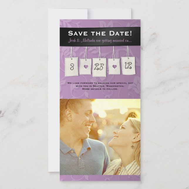 Save The Date Couleur ajustable : do-it-yourself enregistrer la  (Devant)