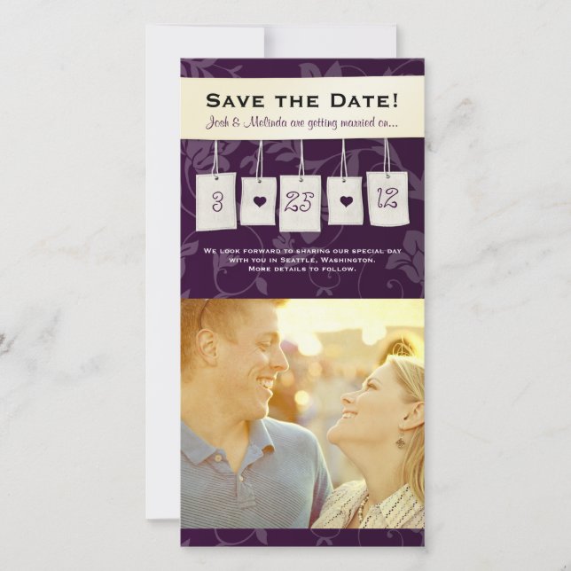 Save The Date Couleur ajustable : do-it-yourself enregistrer la  (Devant)