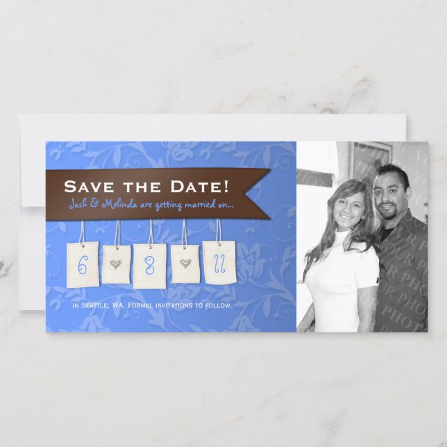 Save The Date Couleur ajustable : do-it-yourself enregistrer la  (Devant)
