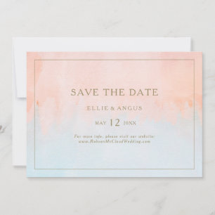 Save The Date Couleur d'eau du coucher de soleil d'été horizonta
