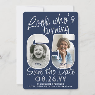 Save The Date Couleurs DIY • Joyeux 65e Anniversaire 2 Photos