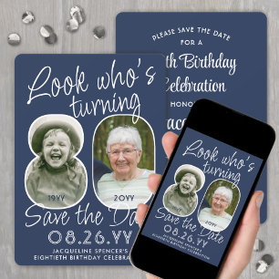 Save The Date Couleurs DIY • Joyeux 80e Anniversaire 2 Photos