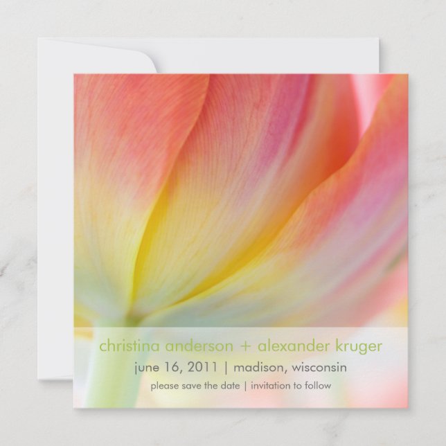 Save The Date Couleurs du printemps • Annonce de sauvegarde de l (Devant)