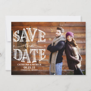 Save The Date Country Chic Rustic Enregistrer la photo Date