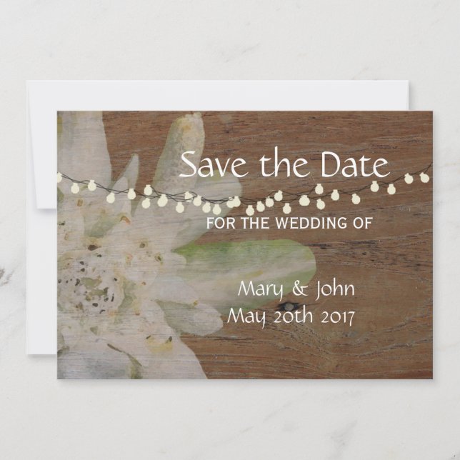 Save The Date Country Mountain Mariage Edelweiss Enregistrer la  (Devant)