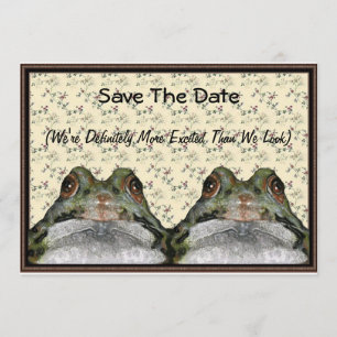 Save The Date Couple de grenouille : mignon, drôle, Enregistrer 