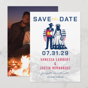 Save The Date Couple du Colorado