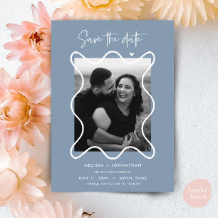 Save The Date Couple heureux, annonce de mariage pour réserver l