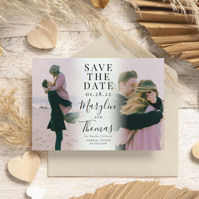 Save The Date Couple photo moderne 2 (Créateur téléchargé)