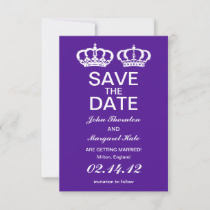 Save The Date Couple Royal Violet Sauvegarder la Date