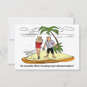 Save The Date Couple sur une île déserte, drôle
