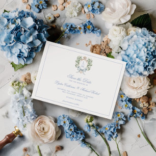 Save The Date Couronne de feuilles avec nœud 