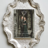 Couronne de monogramme vintage élégant mariage pho