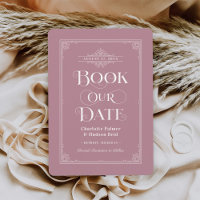 Couverture de livre vintage rose poussiéreuse pour