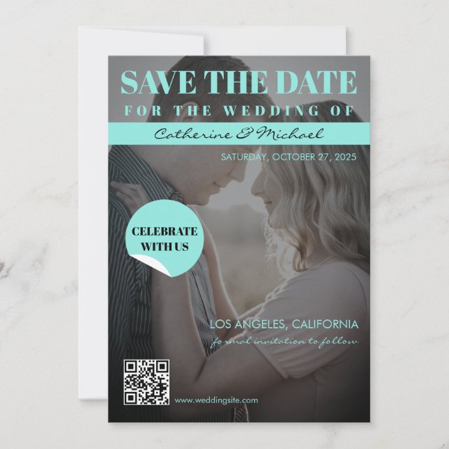 Save The Date Couverture du magazine Tendance Dark Photo (Devant)
