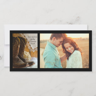 Save The Date Cowboy Boots Lace Western Wedding Enregistrer la d