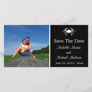 Save The Date Crabe Enregistrer La Date Photocard (Noir)