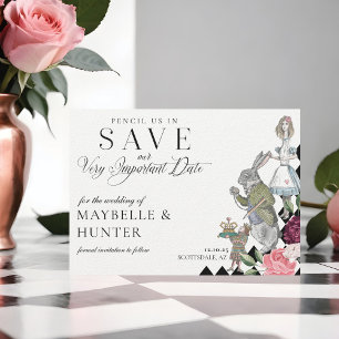 Save The Date Crayonnez-nous dans Alice au pays des merveilles D
