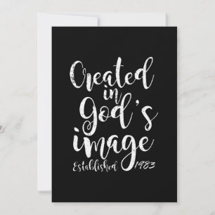 Save The Date Créé à l'image de Dieu 1983 40e anniversaire