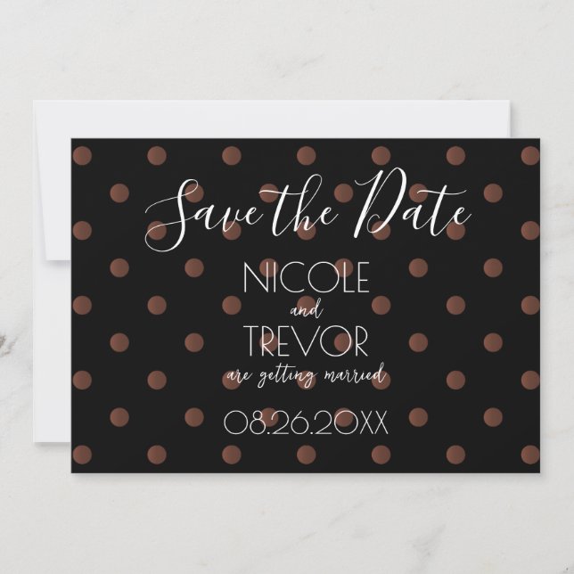Save The Date Créer votre propre - À petits pois rétro simples (Devant)
