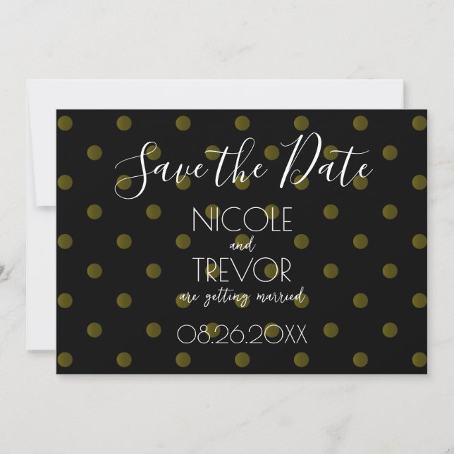 Save The Date Créer votre propre - À petits pois rétro simples (Devant)
