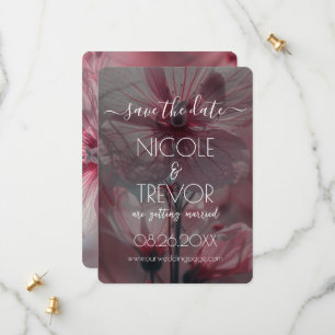 Save The Date Créez votre propre - Fleurs Translucides Roses