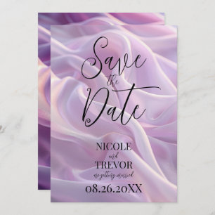 Save The Date Créez Votre Propre Lilac Purple Silice Personnalis