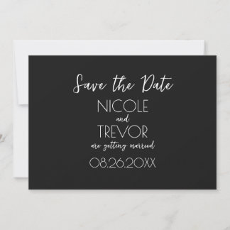 Save The Date Créez votre propre - minimaliste noir clair