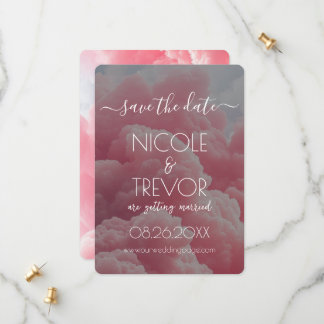 Save The Date Créez votre propre - Nuage rose