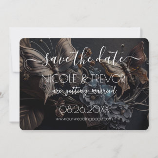 Save The Date Créez votre propre - Papillons à vapeur foncés