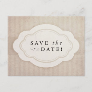 Save The Date Crème Vintage rustique Enregistrer les dates