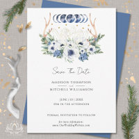 Cristaux de lune Fleurs Bleues Blancs Boho Métaphy