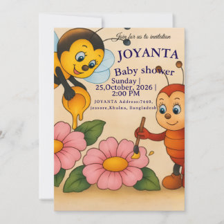 Save The Date Custom bee baby shower 