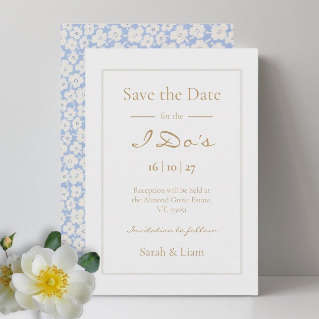 Save The Date Cute Floral Daisy Motif Mariage Enregistrer La Dat (Créateur téléchargé)