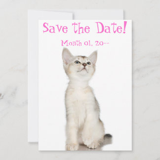 Save The Date Cute Kitten Enregistrer la date Annonces