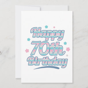 Save The Date Cute Pastel Fête le 70e anniversaire