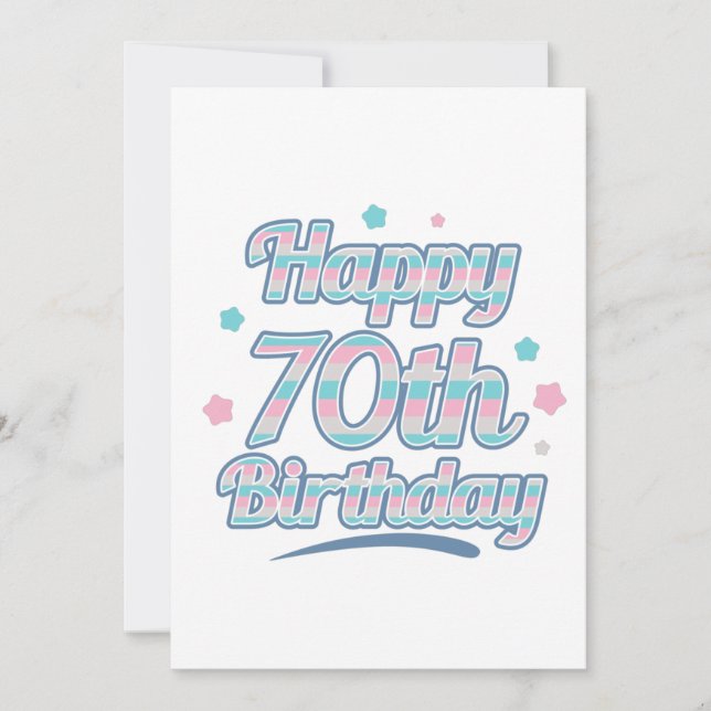 Save The Date Cute Pastel Fête le 70e anniversaire (Devant)